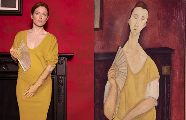 Julianne Moore by Peter Lindbergh as Woman With a Fan by Amedeo Modigliani for Harper’s Bazaar. Julianne Moore by Peter Lindbergh as Woman With a Fan by Amedeo Modigliani for Harper’s Bazaar.