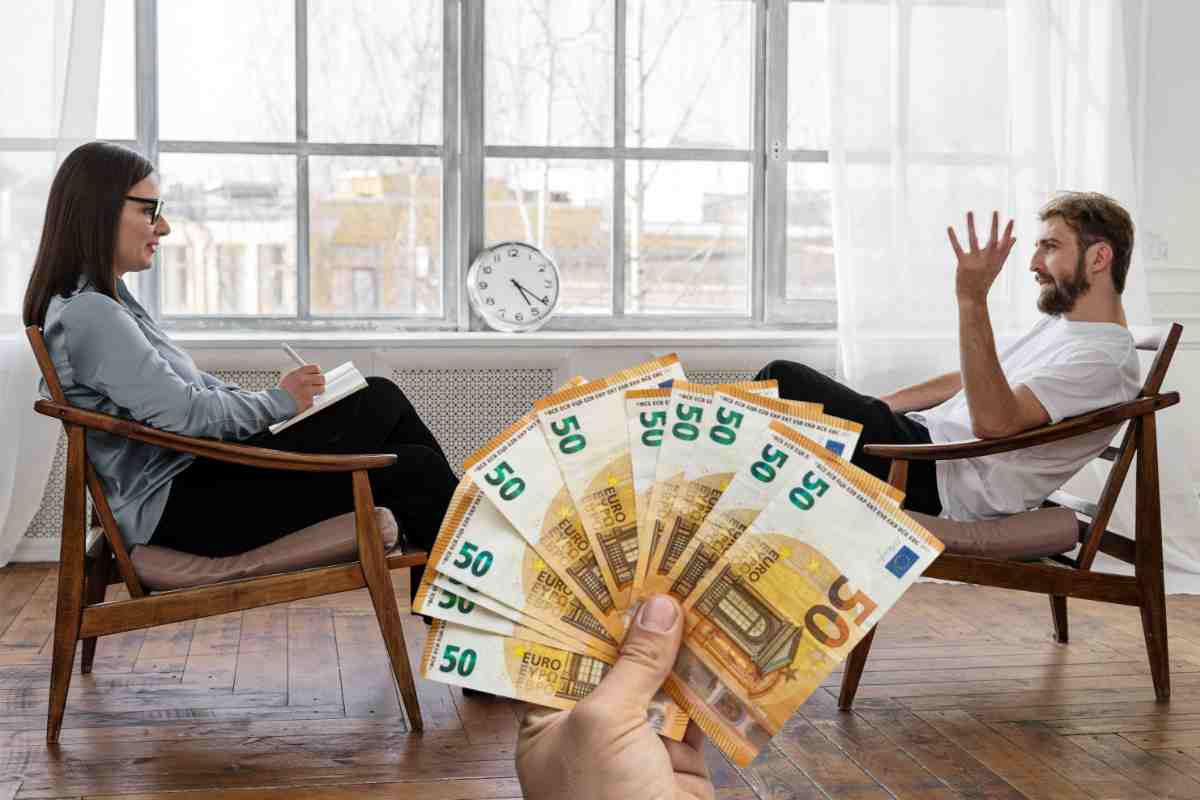 Una seduta dallo psicologo e delle banconote da 50 euro