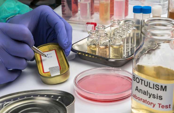 Analisi su botulismo in laboratorio