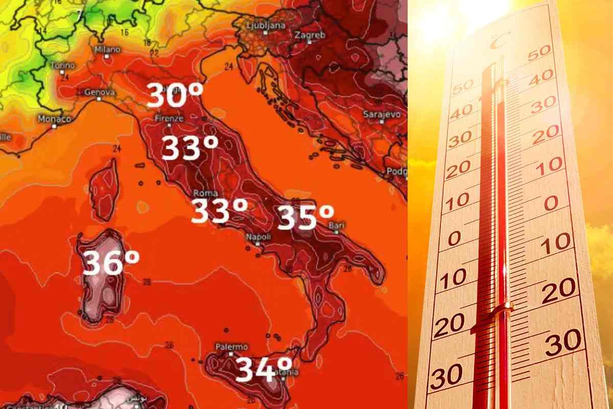 L'ondata di calore che si abbatterà sull'Italia