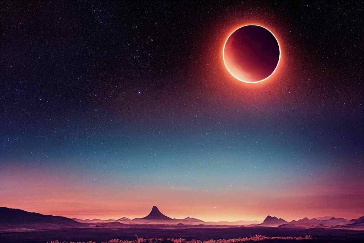 Luna rossa eclissi